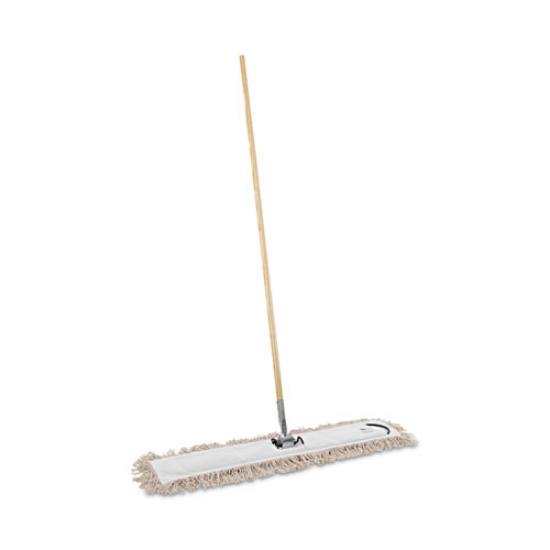 Picture of Cotton Dry Mopping Kit, 36 X 5 Natural Cotton Head, 60" Natural Wood Handle