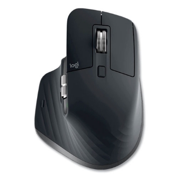 Picture of MX Master 3S Performance Wireless Mouse, 2.4 GHz Frequency/32 ft Wireless Range, Right Hand Use, Black