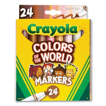 Picture of Colors of the World Permanent Markers, Broad Bullet Tip, Assorted Colors, 24/Pack