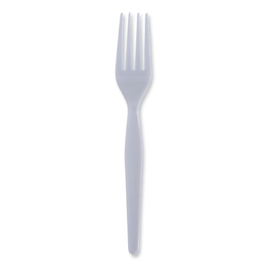 Picture of Heavyweight Polystyrene Cutlery, Fork, White, 1000/carton