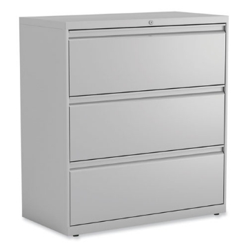 Picture of Lateral File, 3 Legal/Letter/A4/A5-Size File Drawers, Light Gray, 36" x 18.63" x 40.25"