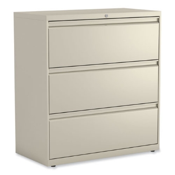 Picture of Lateral File, 3 Legal/Letter/A4/A5-Size File Drawers, Putty, 36" x 18.63" x 40.25"