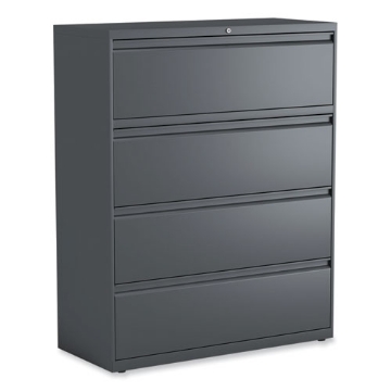 Picture of Lateral File, 4 Legal/Letter/A4/A5-Size File Drawers, Charcoal, 42" x 18.63" x 52.5"
