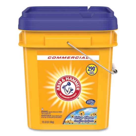 Picture of powder laundry detergent, crisp clean, 18 lb pail