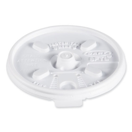 Picture of Lift n' Lock Plastic Hot Cup Lids, Fits 8 oz Cups, White, 1,000/Carton