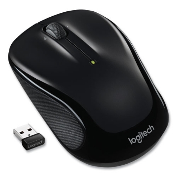 Picture of M325S Wireless Mouse, 2.4 GHz Frequency, 32.8 ft Wireless Range, Left/Right Hand Use, Black