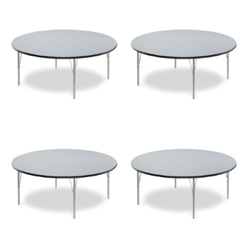 Picture of Height Adjustable Activity Tables, Round, 60" x 19" to 29", Gray Granite Top, Gray Legs, 4/Pallet, Ships in 4-6 Business Days