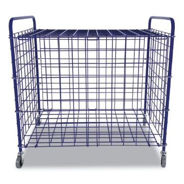 Picture of Lockable Ball Storage Cart, Fits Approximately 24 Balls, Metal, 37" x 22" x 20", Blue