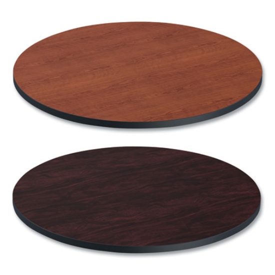Picture of reversible laminate table top, round, 35.5" diameter, medium cherry/mahogany