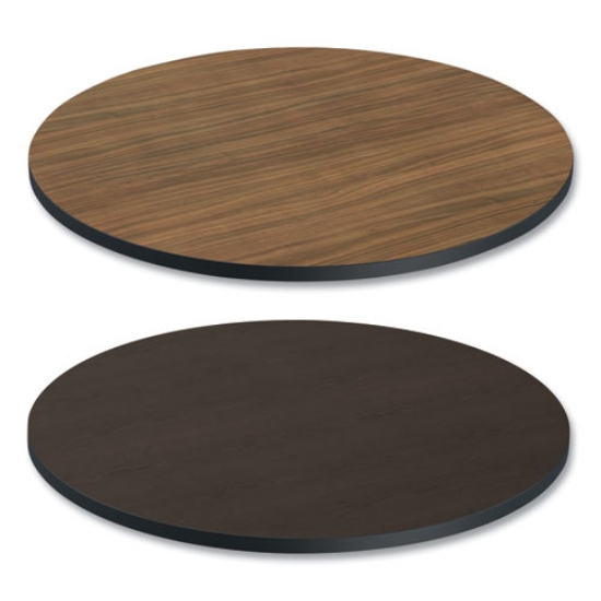 Picture of reversible laminate table top, round, 35.5" diameter, espresso/walnut