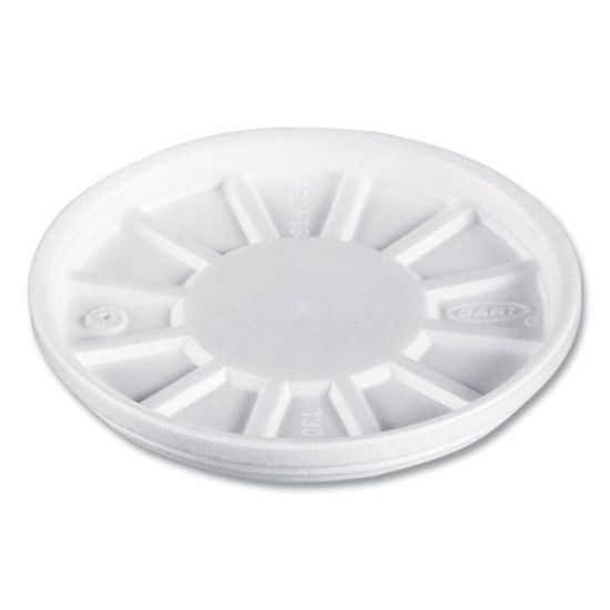 Picture of Vented Foam Lids, Fits 6 Oz To 32 Oz Cups, White, 50 Pack, 10 Packs/carton