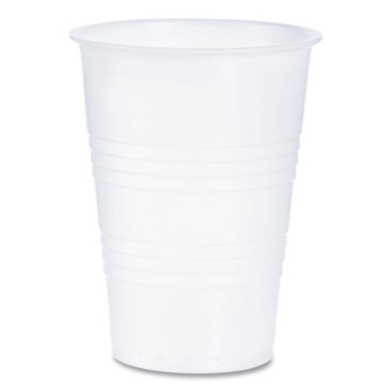 Picture of HIGH-IMPACT POLYSTYRENE COLD CUPS, 10 OZ, TRANSLUCENT, 100 CUPS/SLEEVE, 25 SLEEVES/CARTON