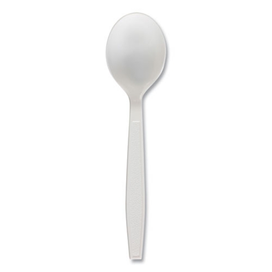Picture of Heavyweight Polypropylene Cutlery, Soup Spoon, White, 1000/carton