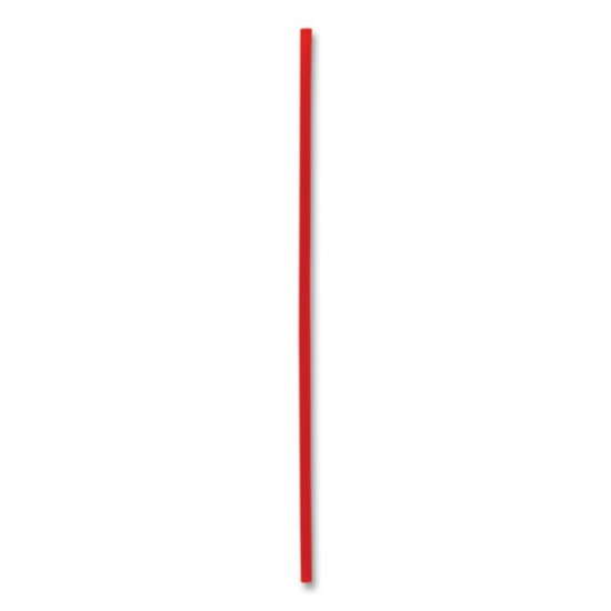Picture of Single-Tube Stir-Straws,5.25", Polypropylene, Red, 1,000/pack, 10 Packs/carton