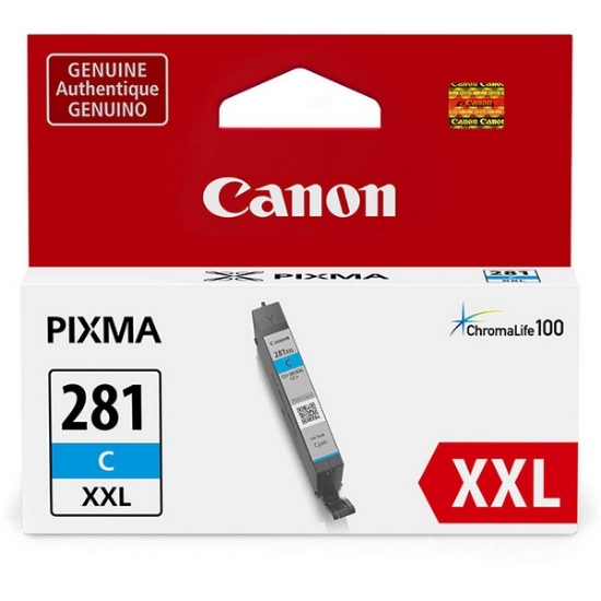Picture of Canon 1980C001 (CLI-281XXLC) Super High Yield Cyan Ink Tank (820 Yield)