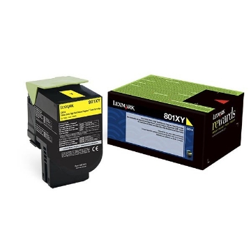 Picture of Lexmark 80C1XY0 Yellow Toner Cartridge (4000 Yield)