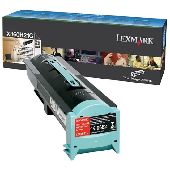 Picture of Lexmark X860H21G Black Toner Cartridge (35000 Yield)
