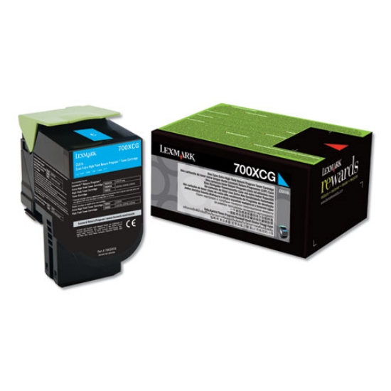 Picture of Lexmark 70C0XCG (TAA Compliant Version 70C1XC0, Lexmark #700XCG, Lexmark #701XC) Black Toner Cartridge (4000 Yield)