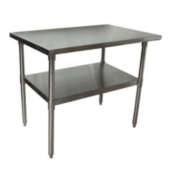 Picture of Stainless Steel Flat Top Work Tables, 48w x 30d x 36h, Silver, 2/Pallet, Ships in 4-6 Business Days