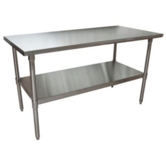 Picture of Stainless Steel Flat Top Work Tables, 60w x 30d x 36h, Silver, 2/Pallet, Ships in 4-6 Business Days