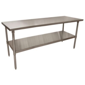 Picture of Stainless Steel Flat Top Work Tables, 72w x 30d x 36h, Silver, 2/Pallet, Ships in 4-6 Business Days