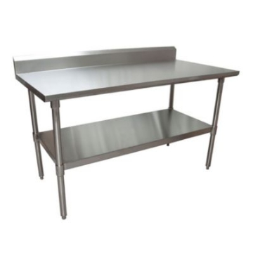 Picture of Stainless Steel 5" Riser Top Tables, 60w x 30d x 39.75h, Silver, 2/Pallet, Ships in 4-6 Business Days
