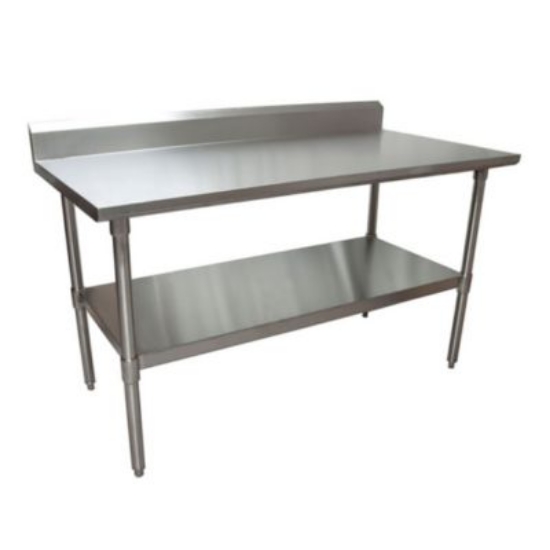 Picture of Stainless Steel 5" Riser Top Tables, 60w x 30d x 39.75h, Silver, 2/Pallet, Ships in 4-6 Business Days