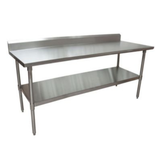 Picture of Stainless Steel 5" Riser Top Tables, 72w x 30d x 39.75h, Silver, 2/Pallet, Ships in 4-6 Business Days