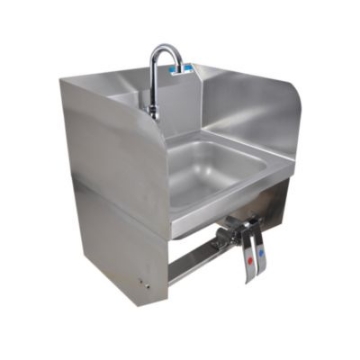 Picture of Stainless Steel Hand Sink with Side Splashes, 14" l x 10" w x 5" d, Ships in 4-6 Business Days