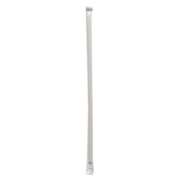 Picture of Wrapped Giant Straws, 10.25", Polypropylene, Red/White Striped, 1,200/Carton