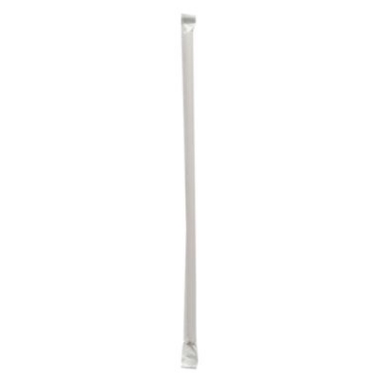Picture of Wrapped Giant Straws, 10.25", Polypropylene, Red/White Striped, 1,200/Carton