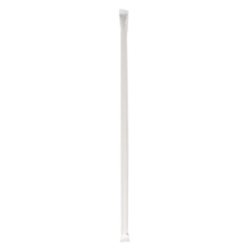 Picture of Wrapped Jumbo Straws, 10.25", Polypropylene, Red/White Striped, 2,000/Carton