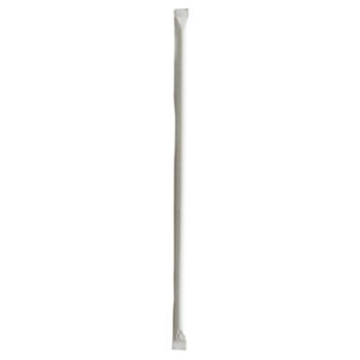 Picture of Wrapped Jumbo Straws, 10.25", Polypropylene, Clear, 2,000/Carton