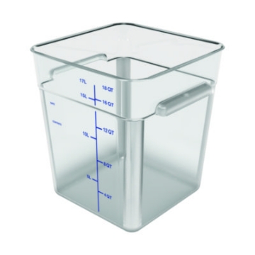 Picture of Squares Polycarbonate Food Storage Container, 6 qt, 8.75 x 8.75 x 7.31, Clear, Plastic