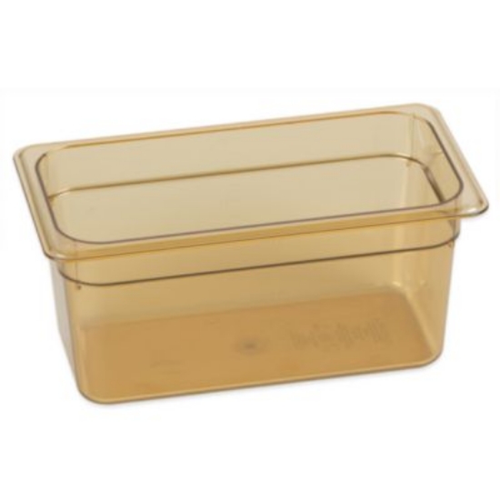 Picture of StorPlus High Heat Food Pan, 5.7 qt, 12.75 x 12.75 x 6, Amber, Plastic