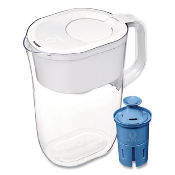 Picture of Tahoe Water Pitcher with Elite Filter, 10 Cups, Bright White, 2/Carton