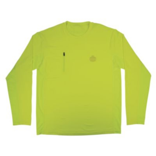 Picture of Chill-Its 6689 Cooling Long Sleeve Sun Shirt with UV Protection, Large, Lime, Ships in 1-3 Business Days