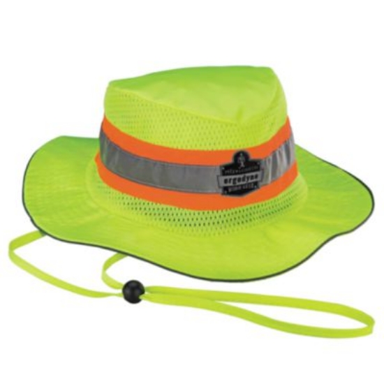 Picture of Chill-Its 8935MF Hi-Vis Microfiber Ranger Sun Hat, Polyester/Microfiber, 2X-Large/3X-Large, Lime, Ships in 1-3 Business Days