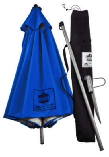 Picture of Shax 6100 Lightweight Work Umbrella, 90" Span, 92" Long, Blue Canopy, Ships in 1-3 Business Days