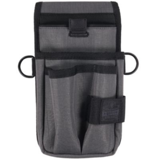 Picture of Arsenal 5569 Belt Clip Tool Pouch with Device Holster, 4 Compartments, 5 x 2 x 8.5, Polyester, Gray, Ships in 1-3 Bus Days