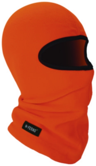 Picture of N-Ferno 6821 Fleece Balaclava Face Mask, One Size Fits Most, Orange, Ships in 1-3 Business Days