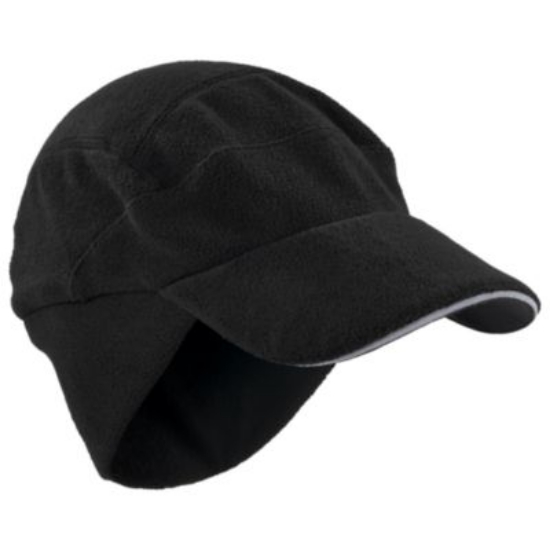 Picture of N-Ferno 6807 Winter Baseball Cap with Ear Flaps, One Size Fits Most, Black, Ships in 1-3 Business Days