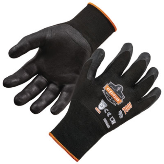 Picture of ProFlex 7001 Nitrile-Coated Gloves, Black, X-Small, 12 Pairs, Ships in 1-3 Business Days