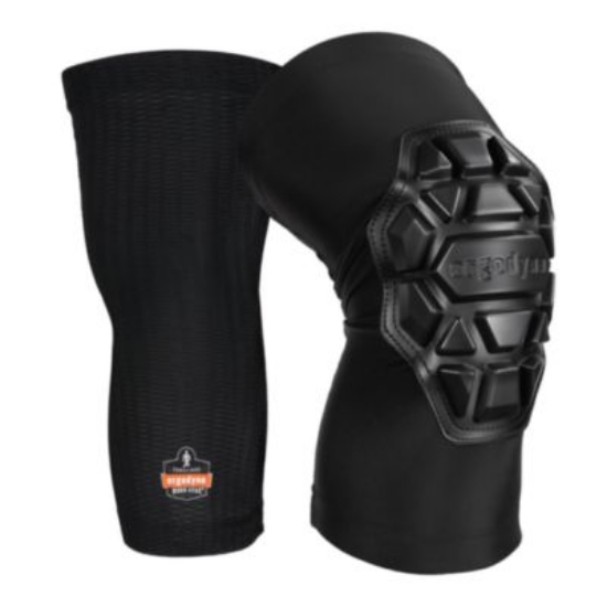 Picture of ProFlex 550 Padded Knee Sleeves with 3-Layer Foam Cap, Slip-On, Small/Medium, Black, Pair, Ships in 1-3 Business Days