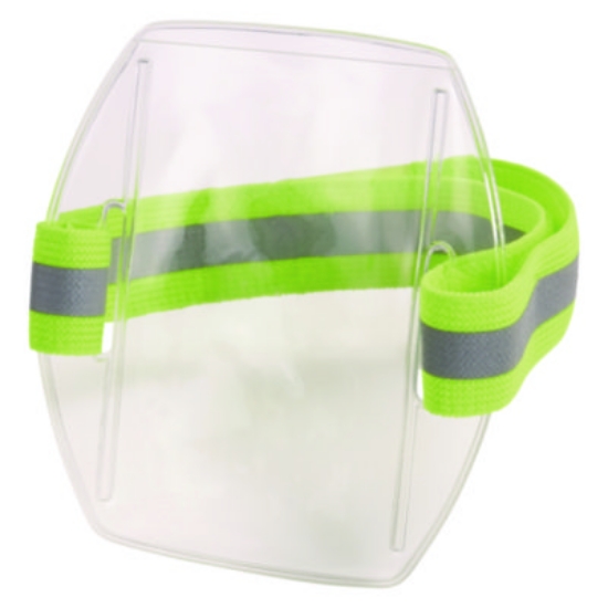 Picture of Squids 3388 Wrist ID/Badge Holder, Vertical, Hi-Vis Lime 3.5 x 5.5 Holder, 2.75 x 3.75 Insert, Ships in 1-3 Business Days