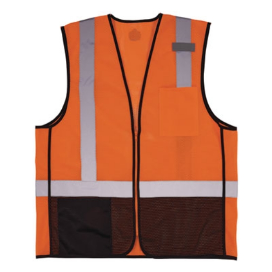 Picture of GloWear 8210Z Hi-Vis Class 2 Mesh Vest, Small to Medium, Orange, Ships in 1-3 Business Days