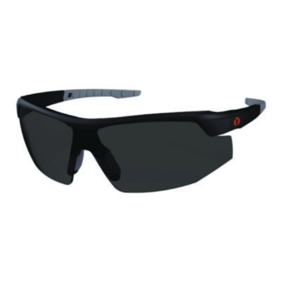 Picture of Skullerz SKOLL Anti-Scratch/Anti-Fog Safety Glasses, Matte Black Nylon Frame, Smoke PolyCarb Lens, Ships in 1-3 Bus Days