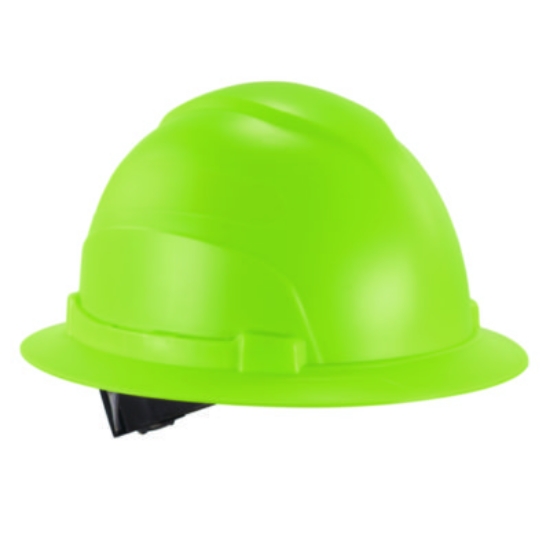 Picture of Skullerz 8969 Class E Lightweight Full Brim Hard Hat, 6-Point Rachet Suspension, Lime, Ships in 1-3 Business Days