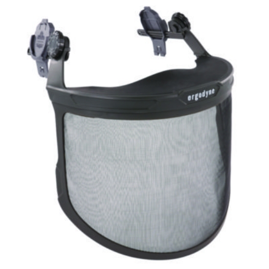 Picture of Skullerz 8989 Mesh Face Shield with Adapter for Hard Hat and Safety Helmet, Gray, Ships in 1-3 Business Days