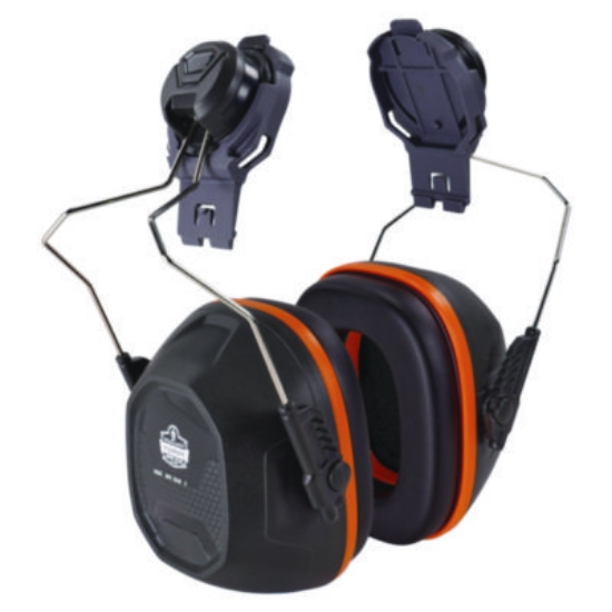 Picture of Skullerz 8880 NRR 26dB Hard Hat Mounted Earmuffs, Full Brim, Gray, Ships in 1-3 Business Days